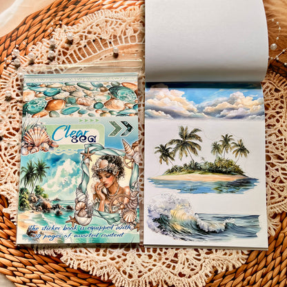 20 Sheets Nightfall Island Style Creative Sticker Book