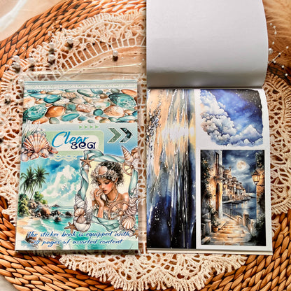 20 Sheets Nightfall Island Style Creative Sticker Book