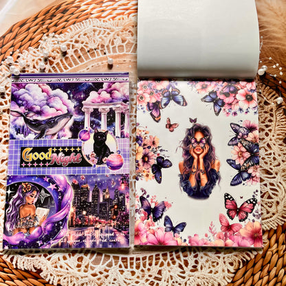 20 Sheets Nightfall Island Style Creative Sticker Book
