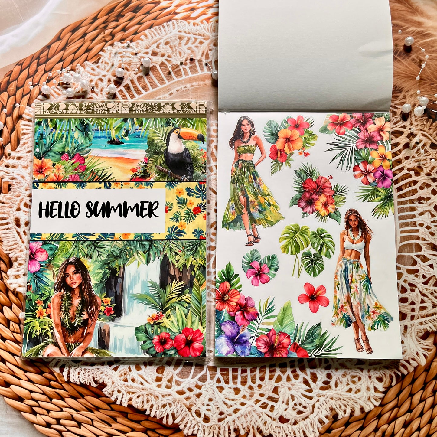 20 Sheets Nightfall Island Style Creative Sticker Book