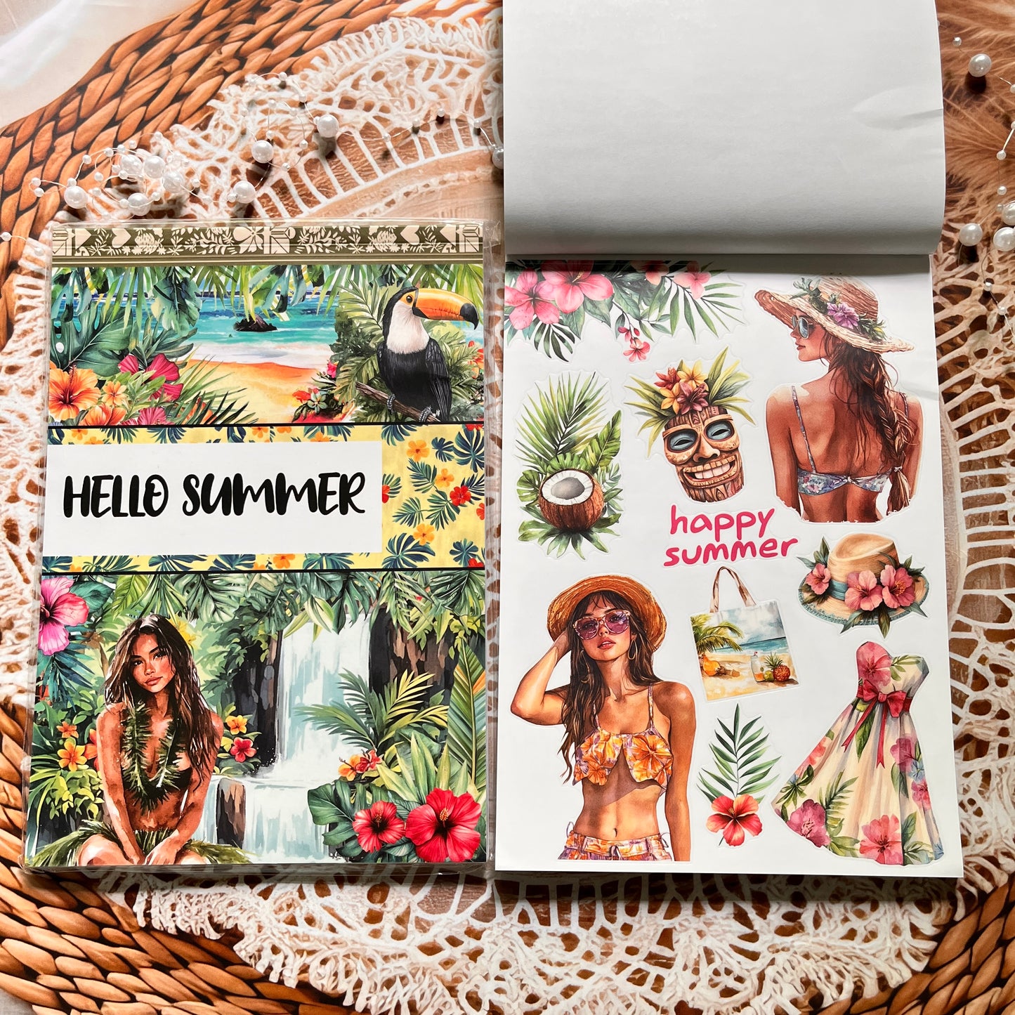 20 Sheets Nightfall Island Style Creative Sticker Book