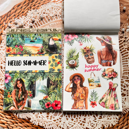 20 Sheets Nightfall Island Style Creative Sticker Book