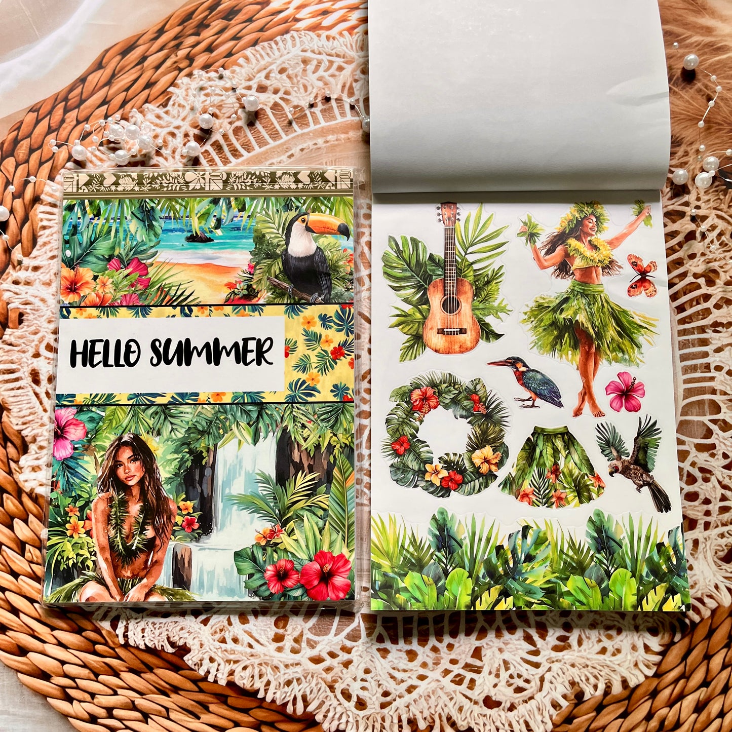 20 Sheets Nightfall Island Style Creative Sticker Book