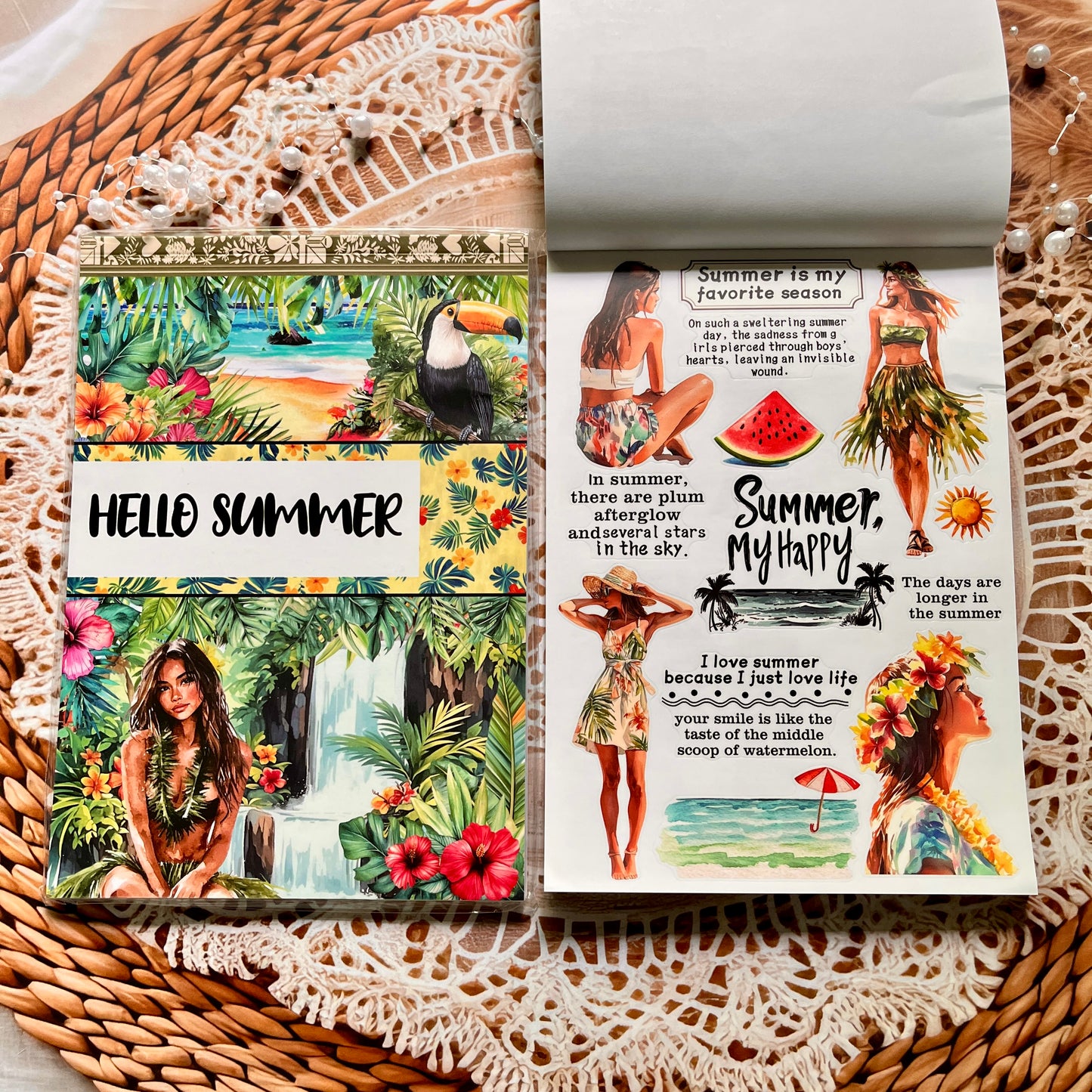20 Sheets Nightfall Island Style Creative Sticker Book