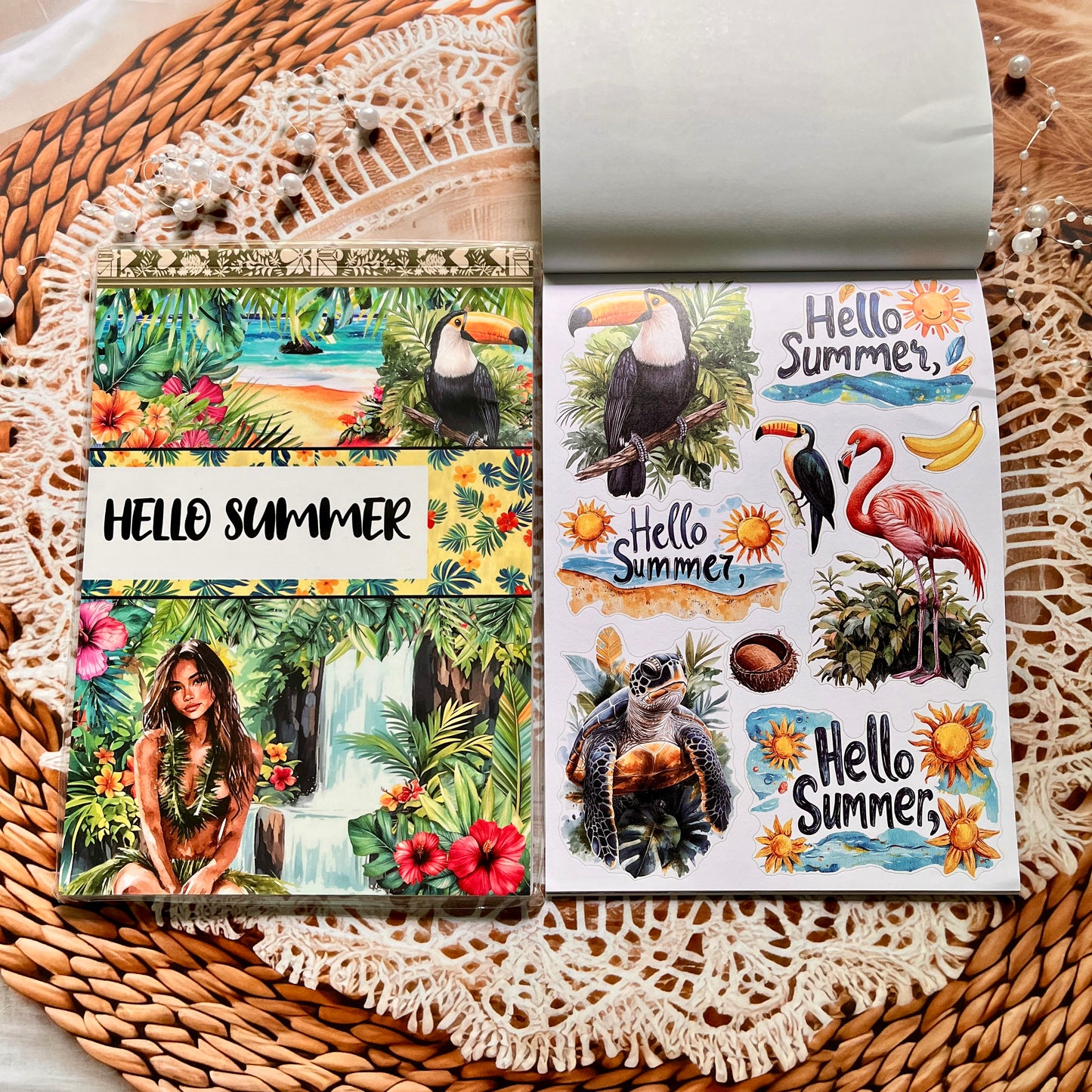 20 Sheets Nightfall Island Style Creative Sticker Book