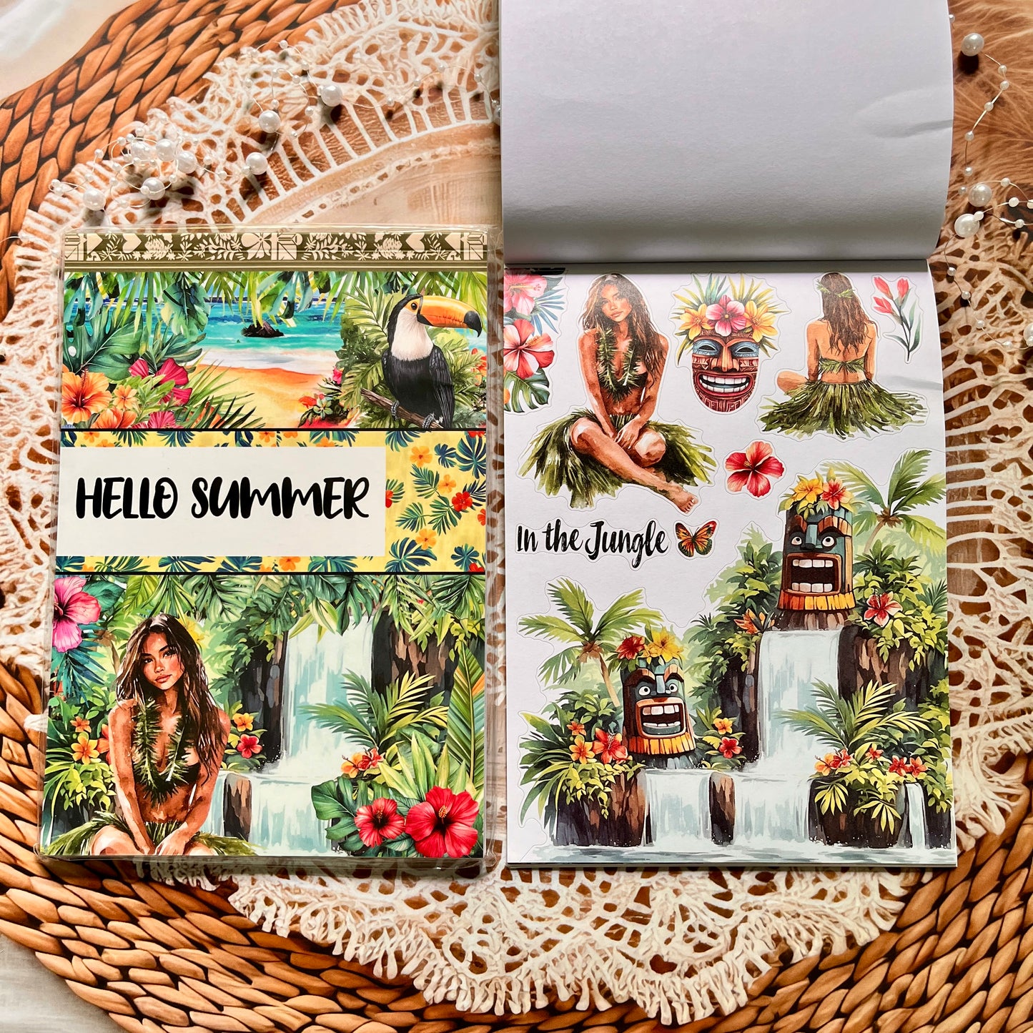 20 Sheets Nightfall Island Style Creative Sticker Book