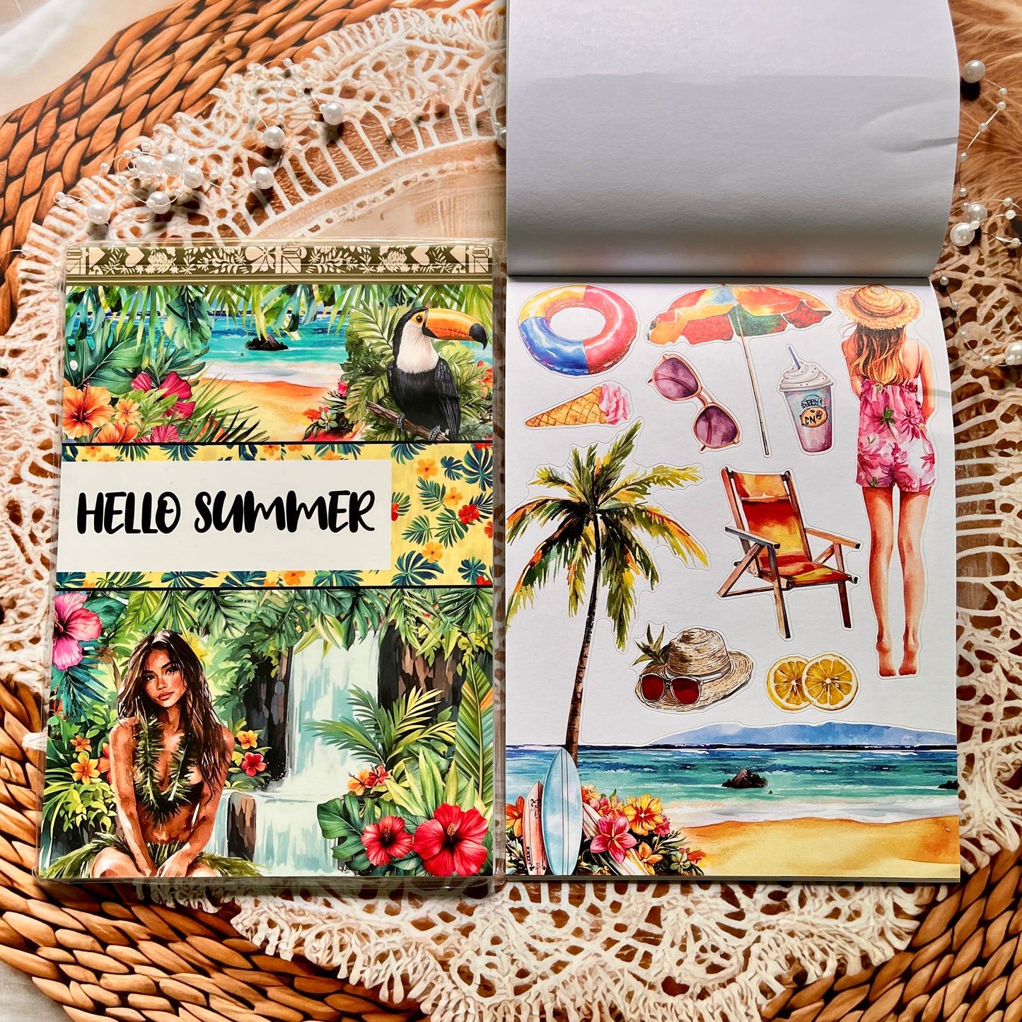 20 Sheets Nightfall Island Style Creative Sticker Book