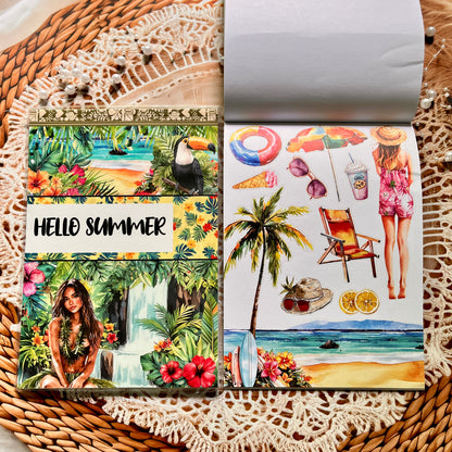 20 Sheets Nightfall Island Style Creative Sticker Book