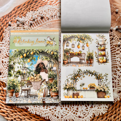 20 Sheets Nightfall Island Style Creative Sticker Book