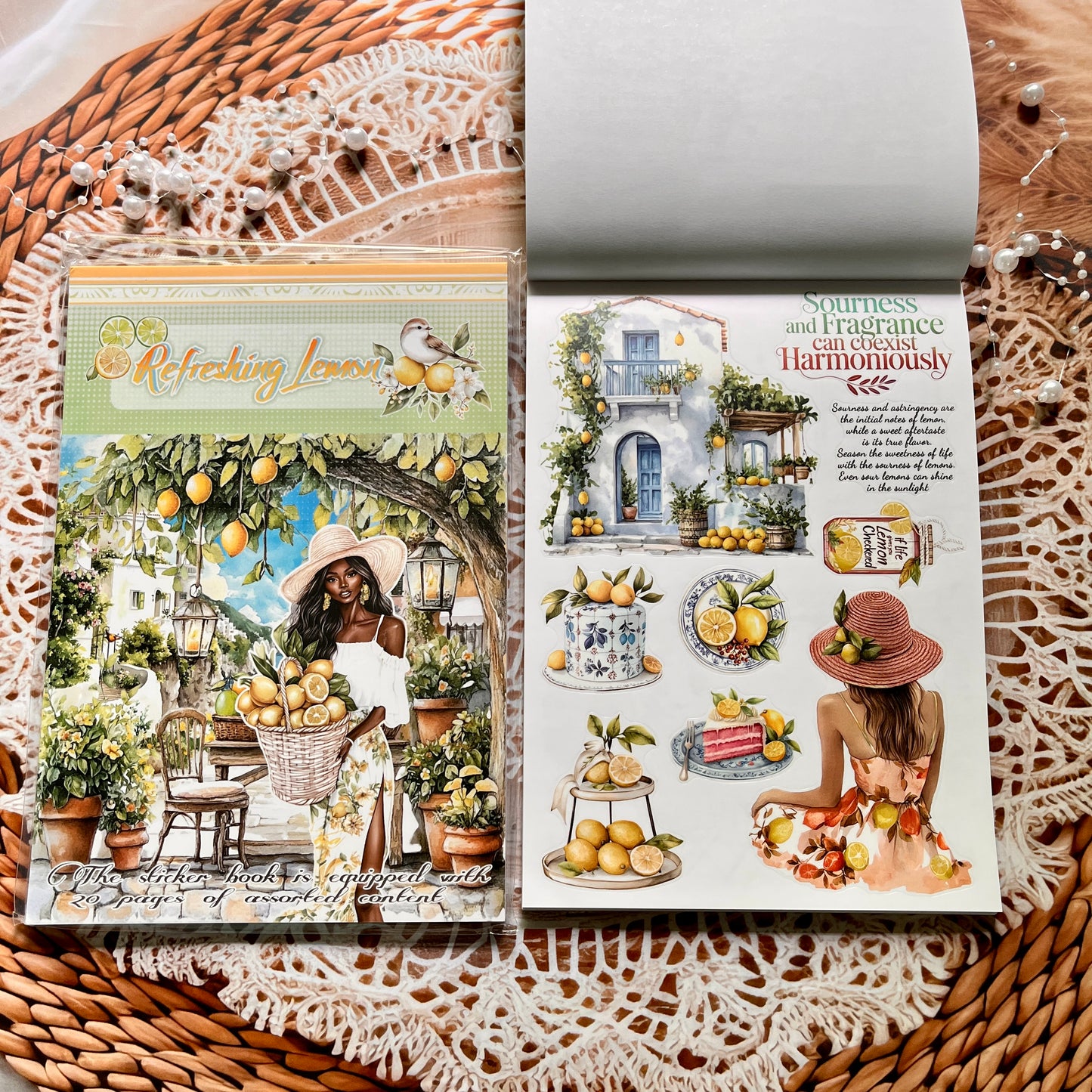 20 Sheets Nightfall Island Style Creative Sticker Book
