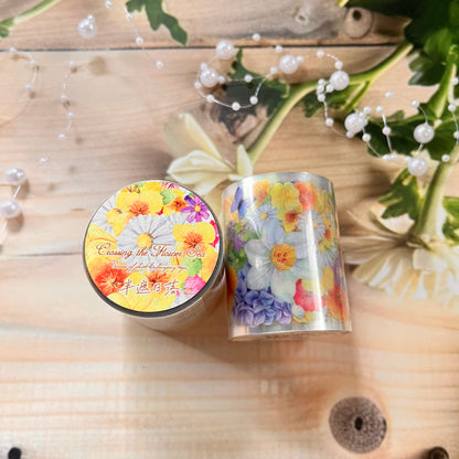 50mm*200cm Crossing The Flower Sea Series Literary Floral Landscaping PET Tape