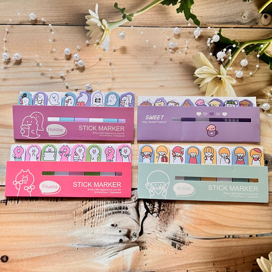 120 Pcs Cute Cartoon Sticky Tabs for bookmarking