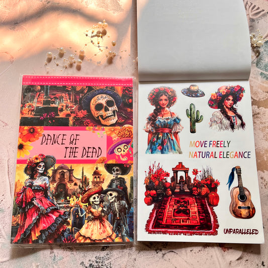 20 Sheets Dance of the Dead Ghost Retro Journal Sticker Book