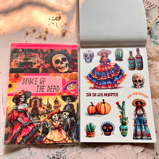 20 Sheets Dance of the Dead Ghost Retro Journal Sticker Book