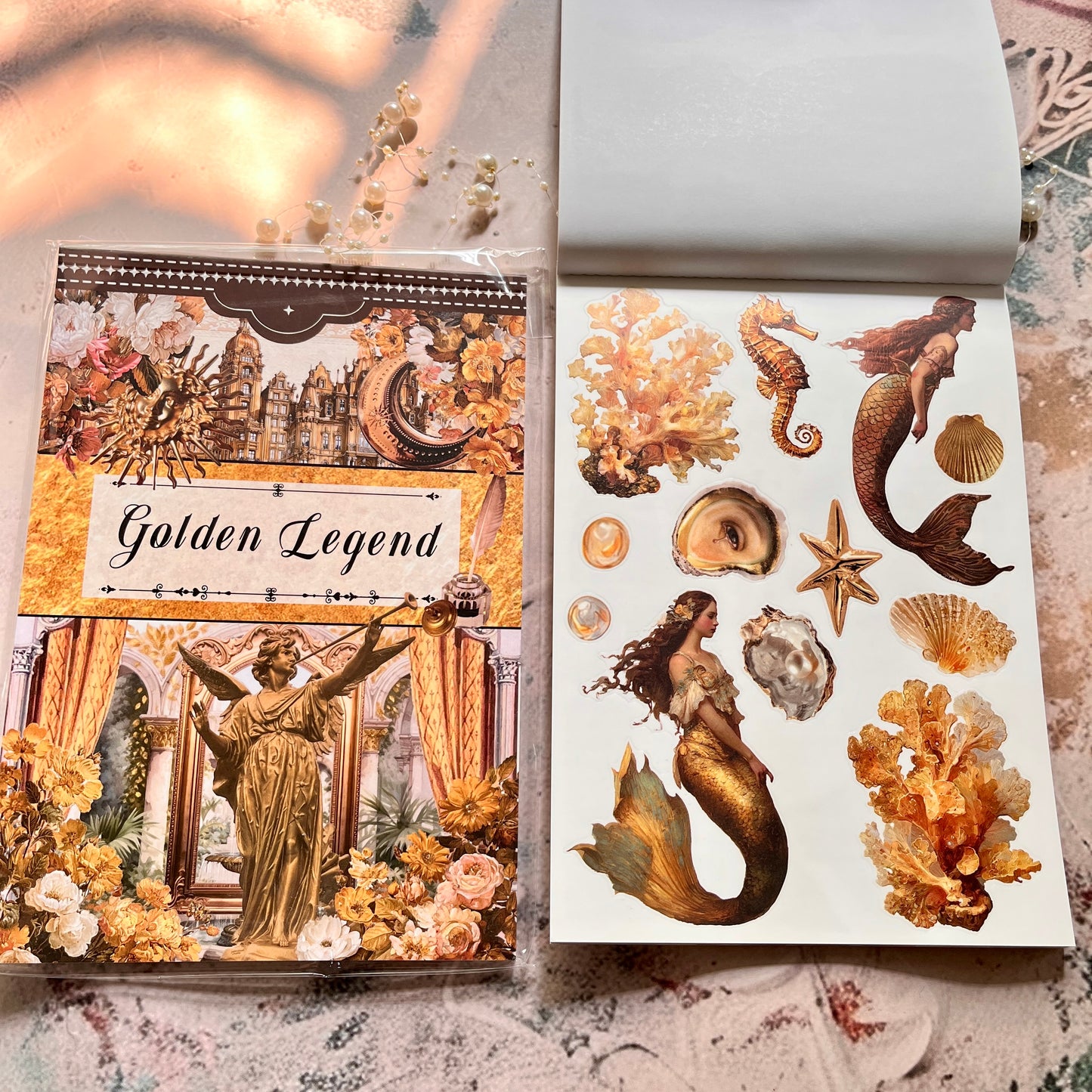 20 Sheets Golden Legend Vintage Retro Character Sticker Book