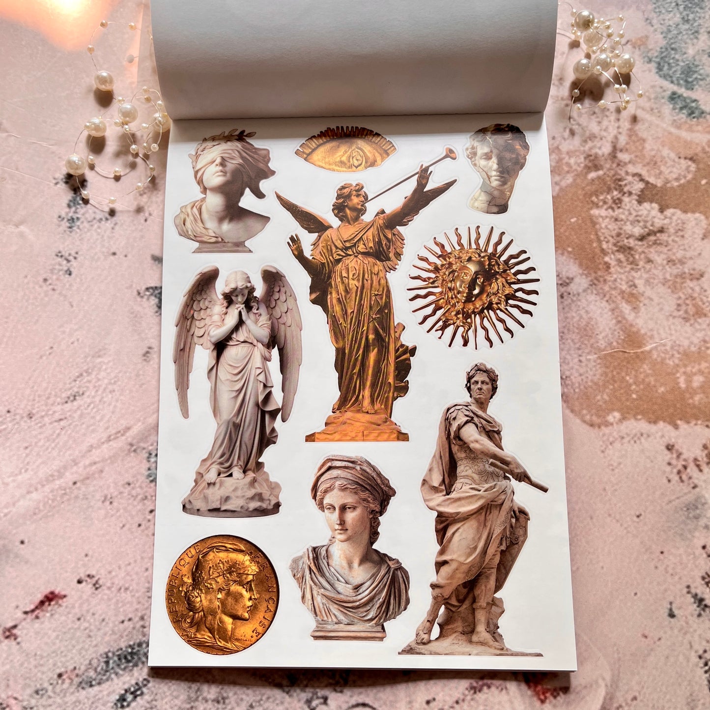 20 Sheets Golden Legend Vintage Retro Character Sticker Book