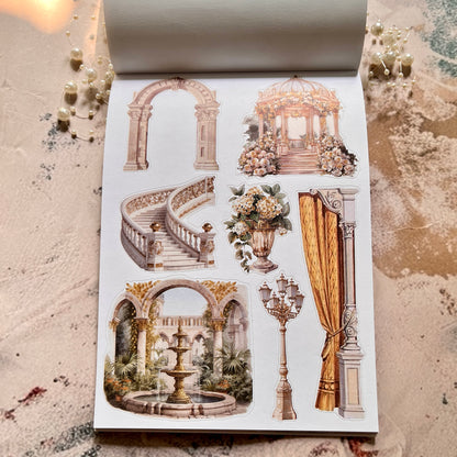 20 Sheets Golden Legend Vintage Retro Character Sticker Book