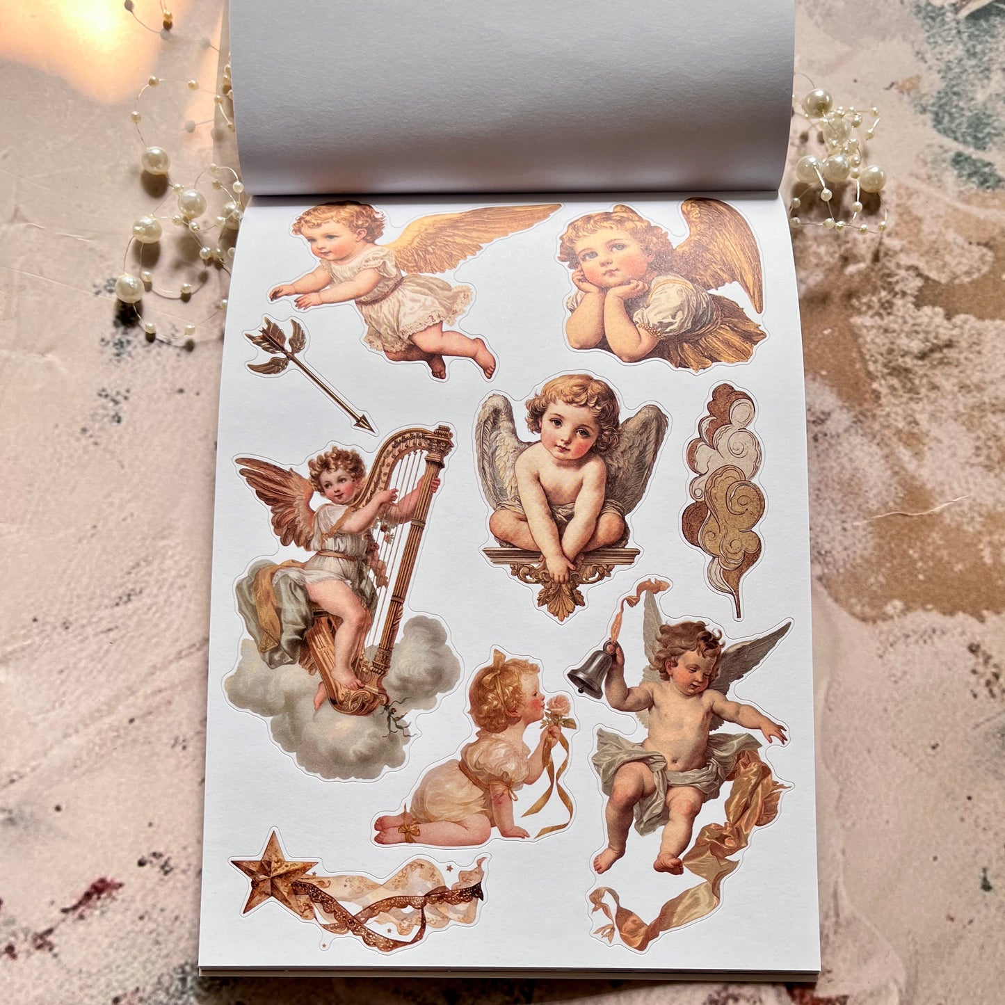 20 Sheets Golden Legend Vintage Retro Character Sticker Book