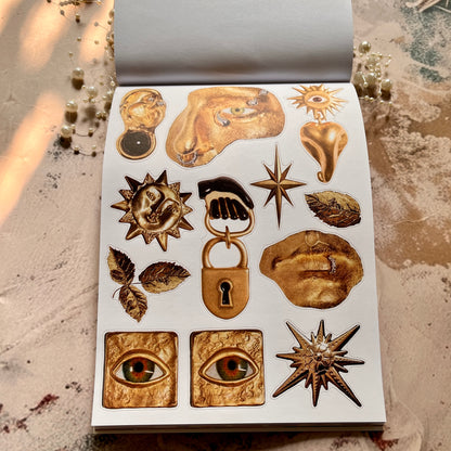 20 Sheets Golden Legend Vintage Retro Character Sticker Book