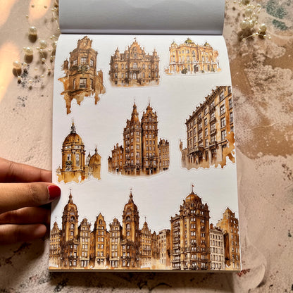 20 Sheets Golden Legend Vintage Retro Character Sticker Book