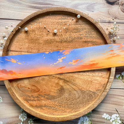 1 Roll Orange Sunset and Clouds Sky Pet Tape For Scrapbooking