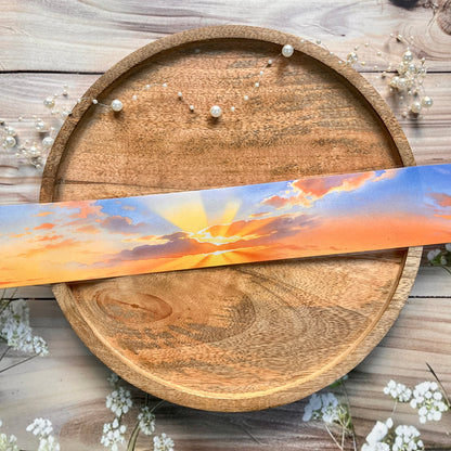 1 Roll Orange Sunset and Clouds Sky Pet Tape For Scrapbooking