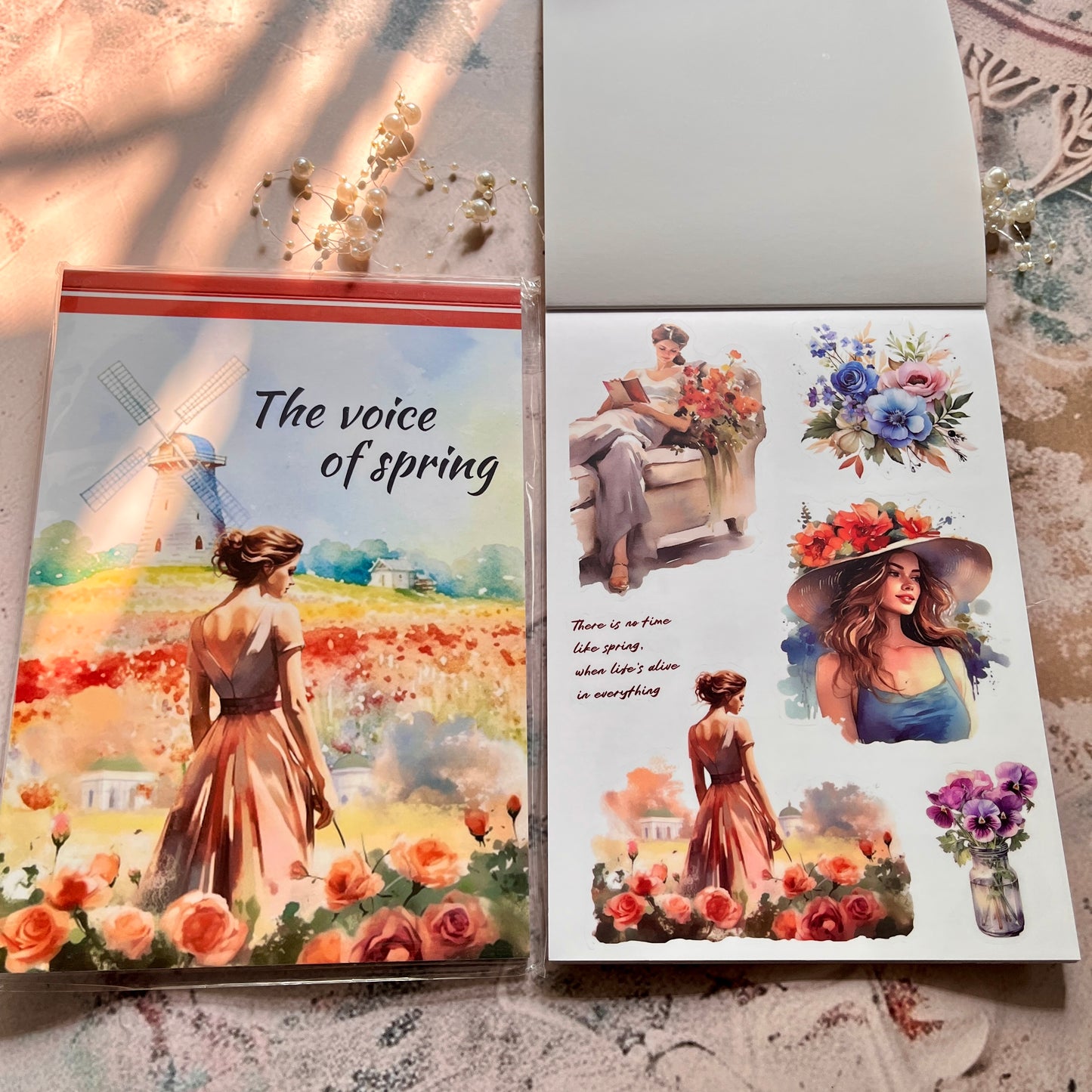 20 Sheets The Voice of the Spring Pretty Character Sticker Book