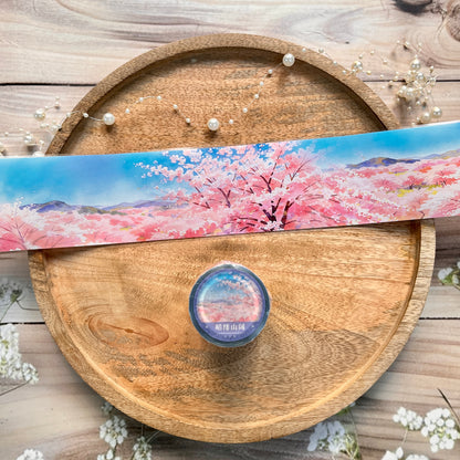 1 Roll Sky is Blue and Pretty Pink Trees Pet Tape For Scrapbooking
