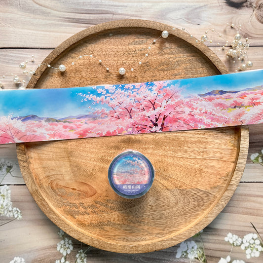 1 Roll Sky is Blue and Pretty Pink Trees Pet Tape For Scrapbooking