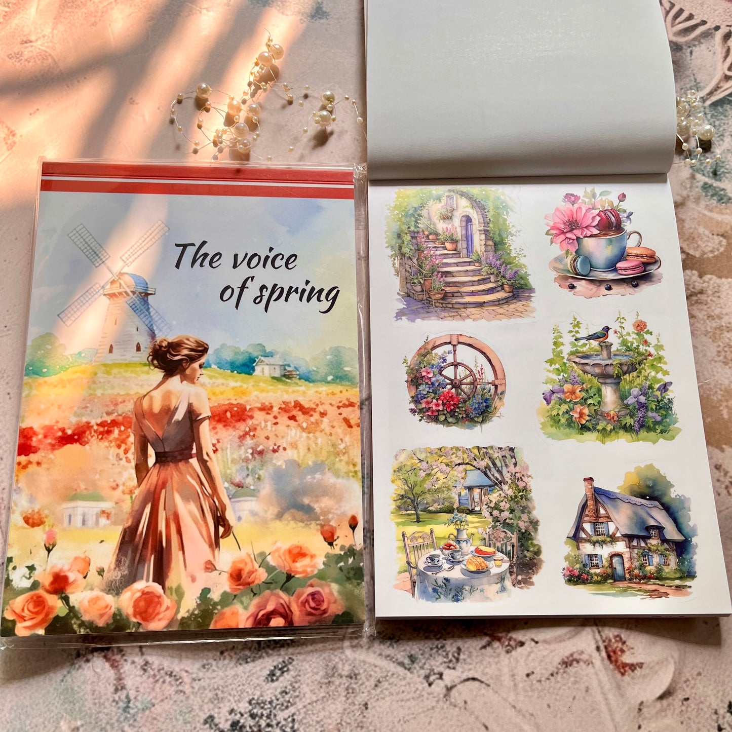 20 Sheets The Voice of the Spring Pretty Character Sticker Book