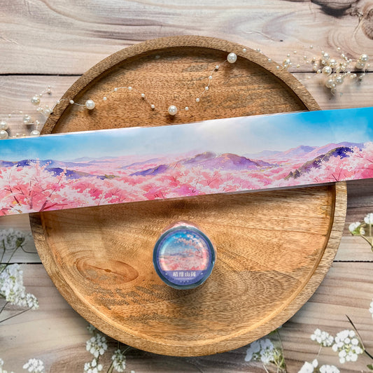1 Roll Sky is Blue and Pretty Pink Trees Pet Tape For Scrapbooking