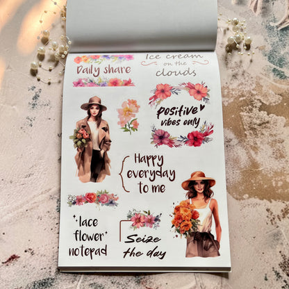 20 Sheets The Voice of the Spring Pretty Character Sticker Book