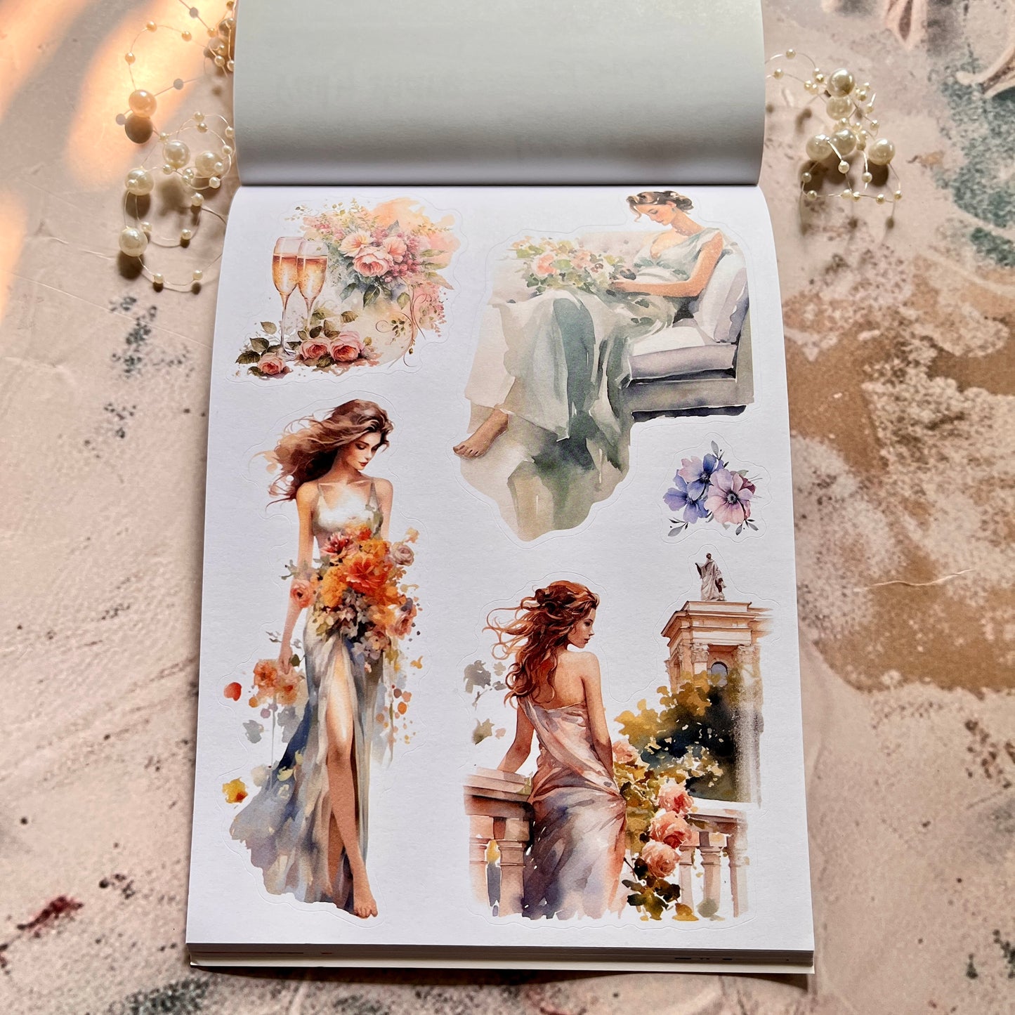 20 Sheets The Voice of the Spring Pretty Character Sticker Book