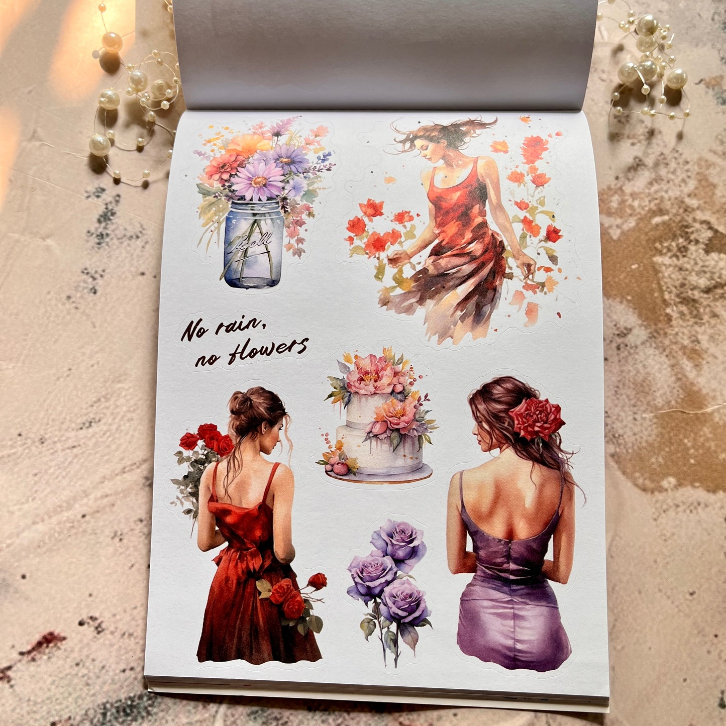 20 Sheets The Voice of the Spring Pretty Character Sticker Book