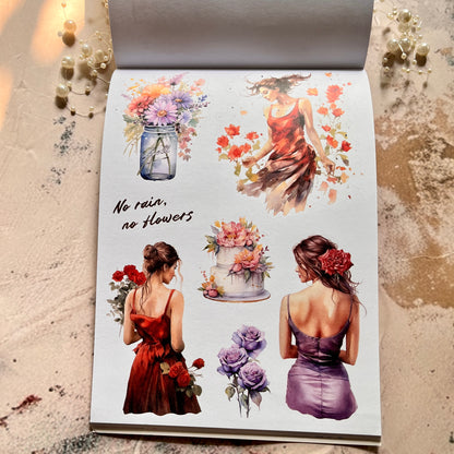 20 Sheets The Voice of the Spring Pretty Character Sticker Book