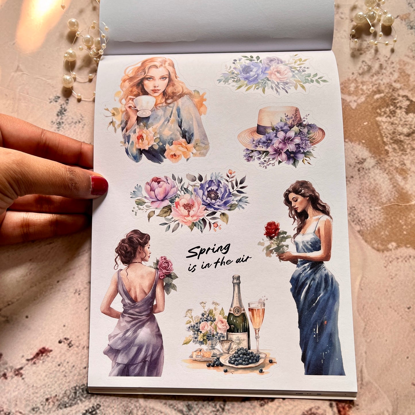 20 Sheets The Voice of the Spring Pretty Character Sticker Book