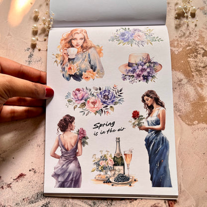 20 Sheets The Voice of the Spring Pretty Character Sticker Book