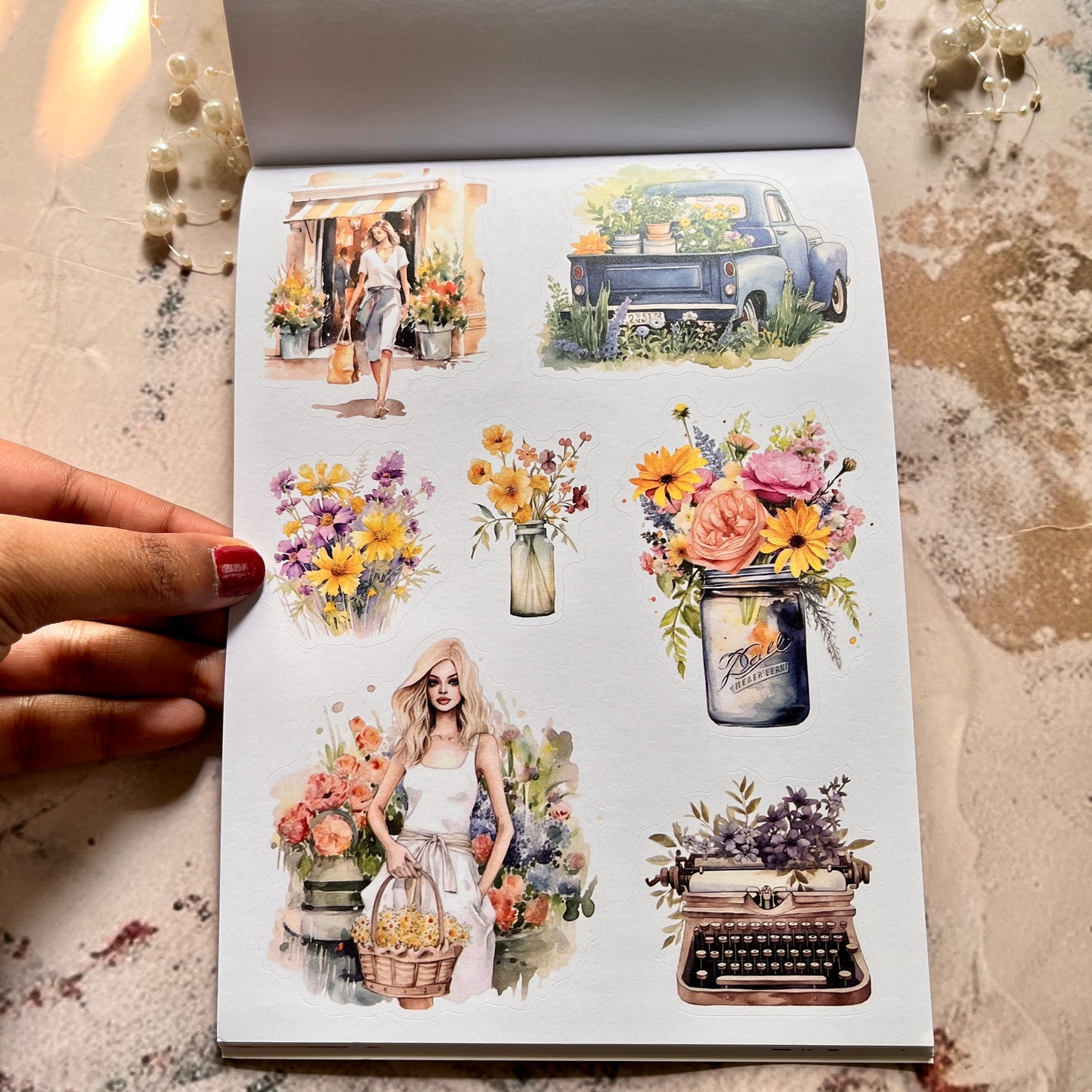 20 Sheets The Voice of the Spring Pretty Character Sticker Book