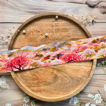 1 Roll Spring Mountain Cherry Blossom Stream Pet Tape For Scrapbooking