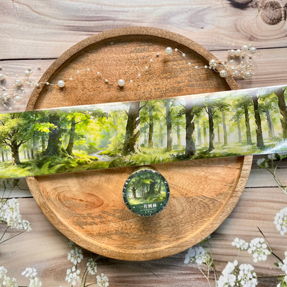 1 Roll Patch of Woods Forest Trees Pet Tape For Scrapbooking