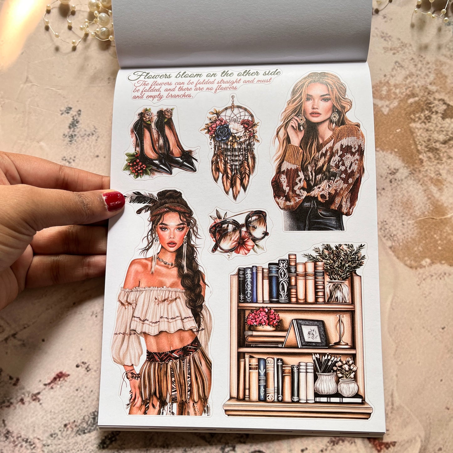20 Sheets Natural Aesthetics Retro Journal Sticker Book