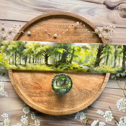 1 Roll Patch of Woods Forest Trees Pet Tape For Scrapbooking