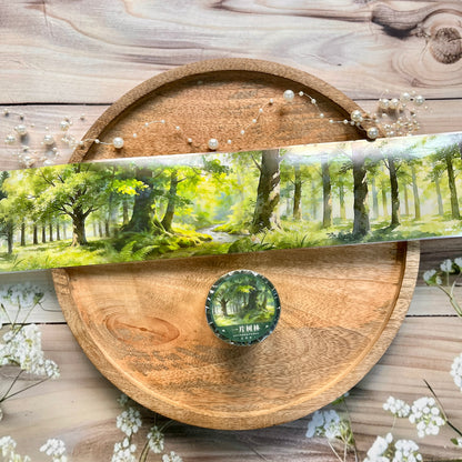 1 Roll Patch of Woods Forest Trees Pet Tape For Scrapbooking
