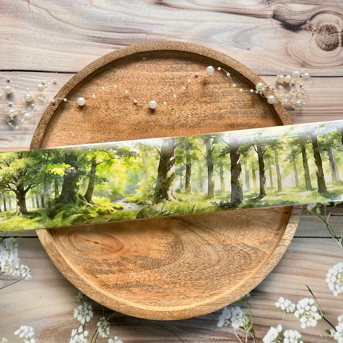 1 Roll Patch of Woods Forest Trees Pet Tape For Scrapbooking