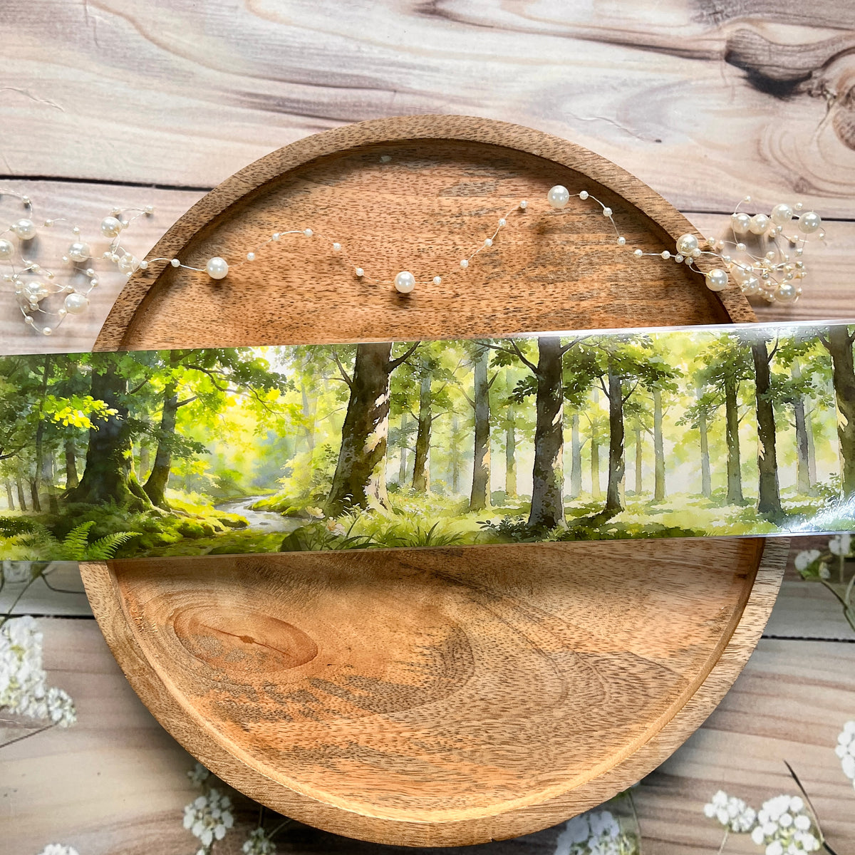 1 Roll Patch of Woods Forest Trees Pet Tape For Scrapbooking
