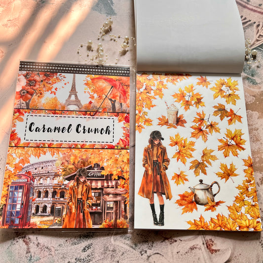 20 Sheets caramel Crunch Soft Retro Aesthetic Sticker Book