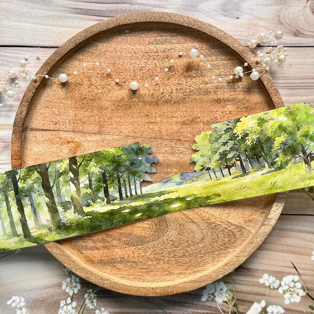 1 Roll Patch of Woods Forest Trees Pet Tape For Scrapbooking