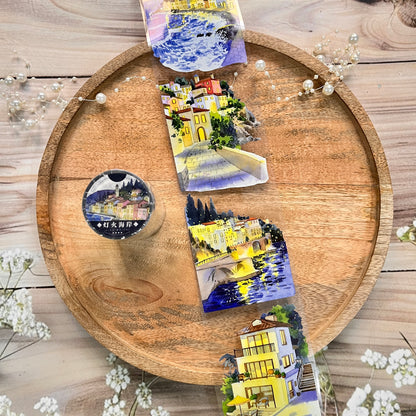 1 Roll Light Coast Night City Pet Tape For Scrapbooking