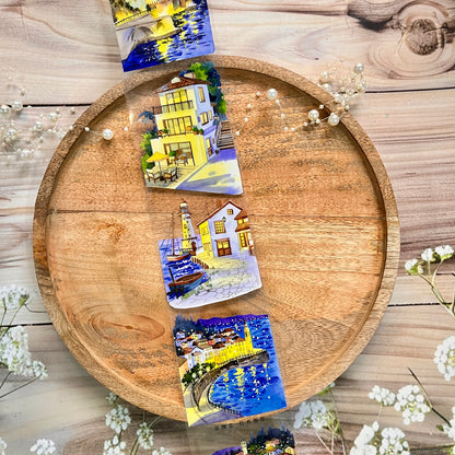 1 Roll Light Coast Night City Pet Tape For Scrapbooking