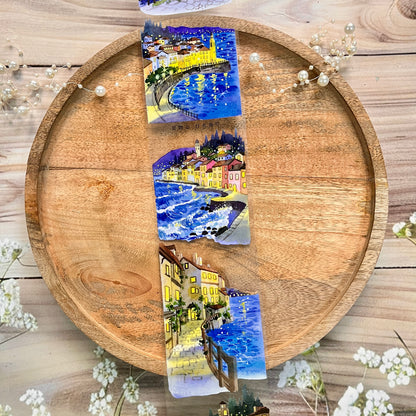 1 Roll Light Coast Night City Pet Tape For Scrapbooking